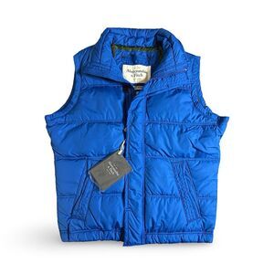 Abercrombie & Fitch Summit Rock Men's Puffer Vest Blue Size L Sleeveless Warm